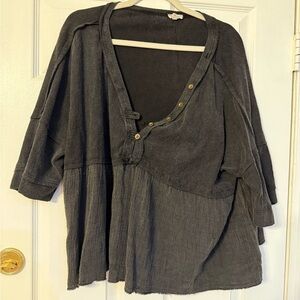 POL Charcoal Button-Down Shirt